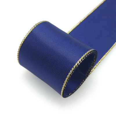 Un bon prix. 35 couleurs or ruban de bord d'oignon 28801 Yao Ming polyester satin ruban d'or bord de fleur ruban d'emballage en ligne