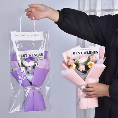 Un bon prix. Bouquet de fleurs artificielles en crochet fait à la main Jour de la Saint-Valentin Thanksgiving Graduation Jour de la Mère Pâques Noël Nouvel An en ligne