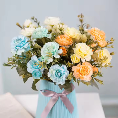 Un bon prix. Bouquets de fleurs artificielles en gros en soie Multi Azalea Bouquets de fleurs pour la maison Fêtes Décorations de mariage Bouquet de fleurs en ligne