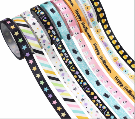 Un bon prix. 10mm New Product Halloween Scene Atmosphere Pumpkin Ghost Spider Candy Trick Maker Ribbon Atmosphere Decorative Ribbon en ligne