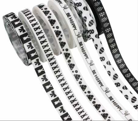 Un bon prix. Ruban de Pâques, couronne de Pâques noir et blanc, ruban de décoration de l'arc, panier d'œufs de Pâques, ruban d'emballage cadeau en ligne