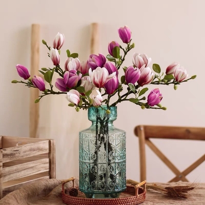Un bon prix. Fleur artificielle de magnolie maison salon table à manger fleur artificielle décorative en ligne