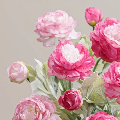 Un bon prix. Three flocking lotus artificial flowers, peony furniture, living room and dining table decoration, artificial flowers, artificial flower ornaments, living room en ligne