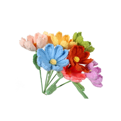 Un bon prix. Fil tricoté à la main fleur Gesang produit fini simulation bouquet décoration de la maison ornement créatif fil tricoté à la main fleur Gesang en ligne