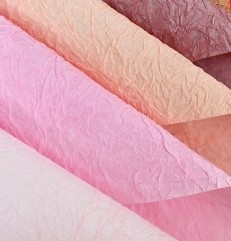 Un bon prix. Papier de couleur flottant à l'encre à motifs en pierre coréen fait à la main pour l'emballage de fleurs en ligne