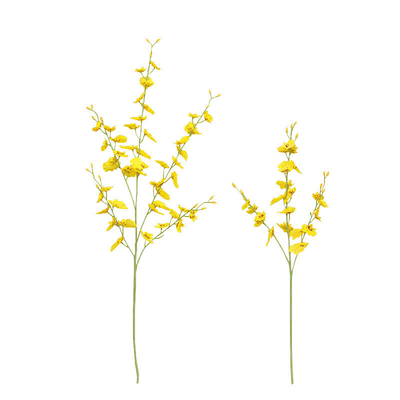 Un bon prix. Le nouveau type de fleur artificielle, une seule orchidée danseuse, convient à la décoration d'hôtels et de restaurants, au salon et au mariage. en ligne