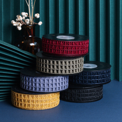 Un bon prix. Nouveau ruban creux japonais et coréen avec grille ruban tissé arc accessoires de cheveux bouquet emballage ruban tissé lacets de chaussures vêtements boîte cadeau ruban en ligne