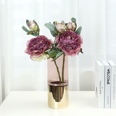 Un bon prix. 28 couches haut de gamme fleur de pivoine au four à la maison décoration de salon fleurs artificielles ornementation de mariage fleur artificielle en gros en ligne