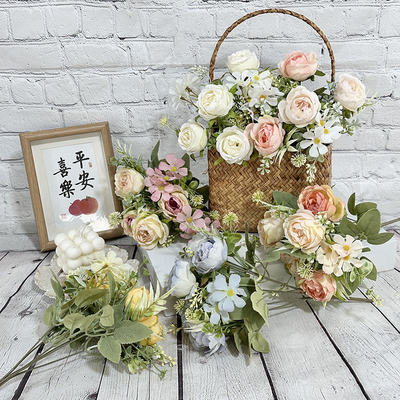 Un bon prix. Bouquet de fleurs simulé Peonie Fleur fabricant Vente directe Faux fleur Décoration de la maison Fleur de soie artisanale en ligne