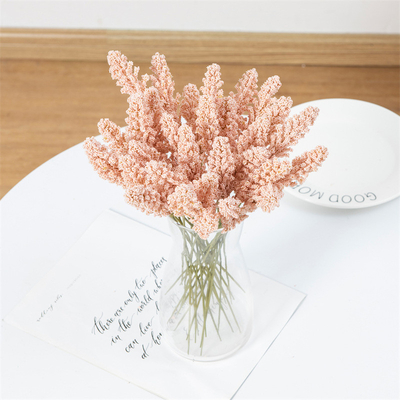 Un bon prix. Bouquet de simulation de mariage à l'oreille de blé mousse de lavande, fleurs artificielles artisanales, décoration transfrontalière de plantes, accessoires photo en ligne