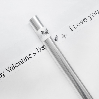 Un bon prix. Papier d'emballage de fleurs romantique en rouleau de cellophane OPP transparent pour emballage DY 57*1000cm en ligne