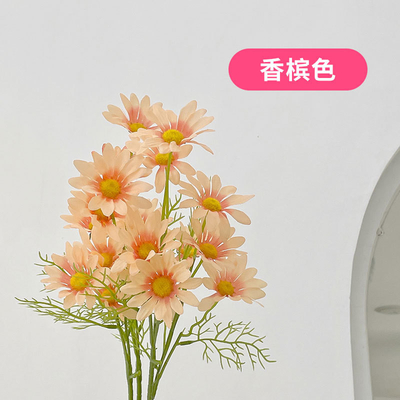 Un bon prix. Bouquet de marguerites simulé, fleur de camomille simulée, fleur de soie en plastique, décoration intérieure, accessoires de photographie, fleur simulée en ligne