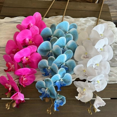 Un bon prix. Phalaenopsis fleurs artificielles avec une touche haut de gamme, fleurs artificielles pour le mariage et la décoration de la maison, commerce extérieur transfrontalier en gros en ligne