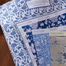 Un bon prix. Nouveau papier d'emballage de fleurs en porcelaine bleu et blanc de style chinois en ligne