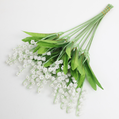 Un bon prix. Simulation de plantes vertes, lys de la vallée, bouquet de mariage, décoration intérieure, fournitures florales, décoration blanche haut de gamme, décoration de mariage en ligne