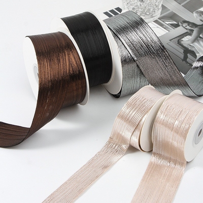 Ruban d'estampage à chaud à rayures d'or et d'argent pour le bricolage coiffure clips de cheveux vêtements et boîtes cadeaux parfait pour toute occasion