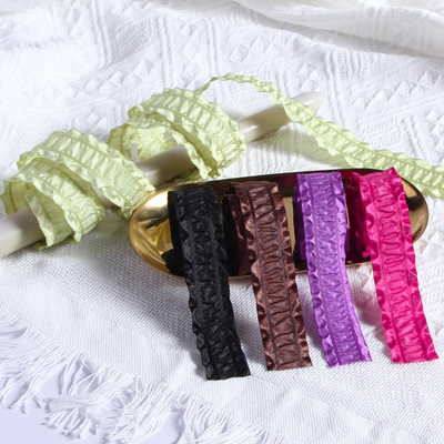 Un bon prix. Fille en polyester pliée écologique bord de ruban tissé arc pour bricolage accessoires capillaires et emballage de boîte cadeau en ligne