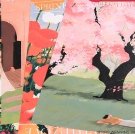 Un bon prix. Papier d'emballage imperméable aux fleurs de printemps en ligne