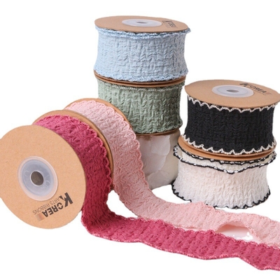 Un bon prix. Dentelle et ruban tissé à haute ténacité : la combinaison parfaite pour la fabrication de nœuds DIY, largeur 2,5 cm en ligne