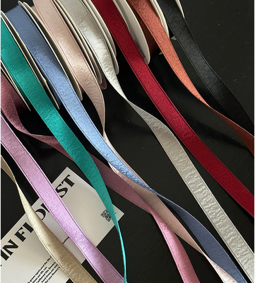 Ruban de velours brillant en polyester de 1,5 cm/10 m pour bouquet de fleurs, attache pour ruban de bricolage, pâtisserie et matériaux floraux faits à la main