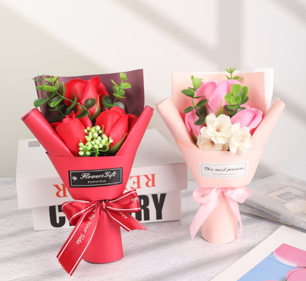 Simulation de cadeau créatif Bouquet de rose fleur de savon