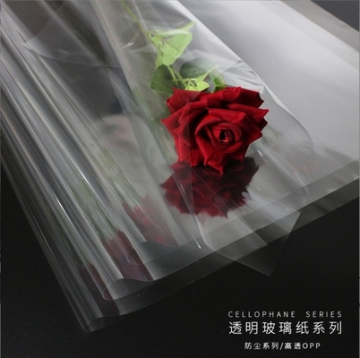 Papier d'emballage floral en cellophane transparent pour fleurs, rouleau de matériaux d'emballage artistique floral, densité et transparence de 58*58cm