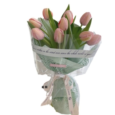 Un bon prix. Ins-style simple de cellophane anglais épaissie à l'épreuve de la poussière film op transparent de style coréen bouquet papier d'emballage en ligne