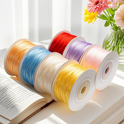 Sangle en polyester de 0,3 cm pour bricolage, vêtements et accessoires pour cheveux