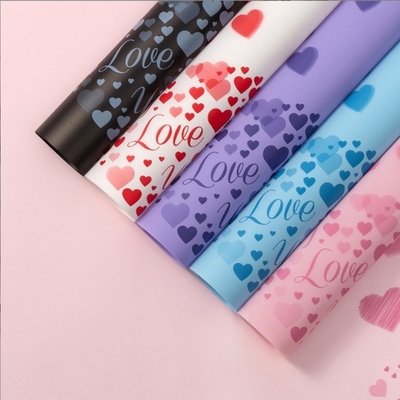 Le papier mat de l'amour papier d'emballage de fleurs bricolage épaissie étanche boutique de fleurs boîte cadeau décoration de la Saint-Valentin papier d'emballage de l'art de la fleur