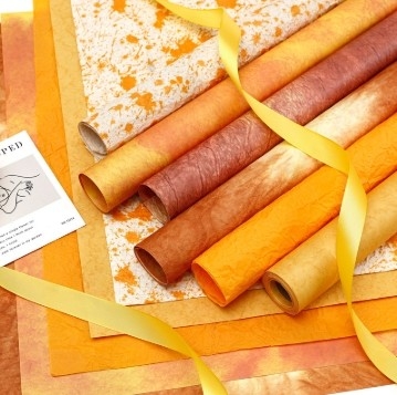 Un bon prix. Emballage en papier spécial Partysu pour arrangement floral DIY orange automne doré Partysu en ligne