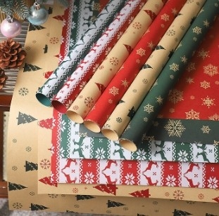Un bon prix. Papier d'emballage en papier kraft pour fleurs de sapin de Noël, disponible en plusieurs couleurs pour arrangements DIY en ligne