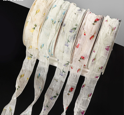 Un bon prix. Qixi Bouquet de la Saint-Valentin Emballage de fleurs fraîches Rubans et 3cm/10m Emballage pour l'utilisation en ligne