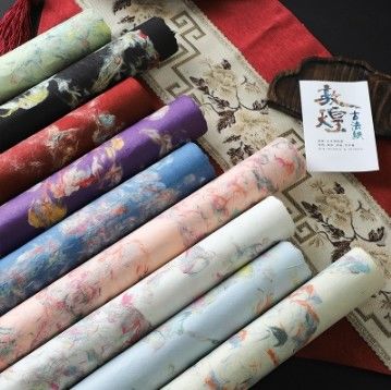 Un bon prix. 57*57cm série Dunhuang texture bricolage papier d'emballage de fleurs florales pour emballage de cadeau unique en ligne