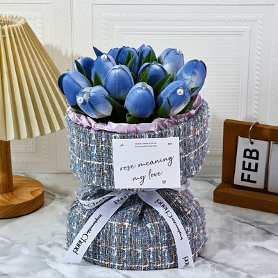 Un bon prix. Bouquet de savon à la tulipe, petit parfum de style, Festival Qixi, Saint Valentin, cadeau du jour des enseignants pour petit ami et petite amie, bouquet de savon en ligne