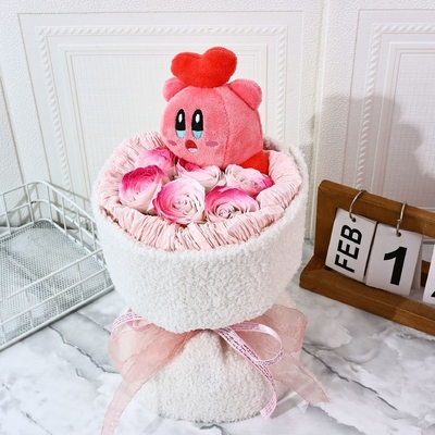 Un bon prix. Des poupées de dessins animés, des bouquets de roses, des fleurs de savon, le festival Qixi, des poupées Star Kirby, des bouquets de fleurs, des bouquets de savon en ligne