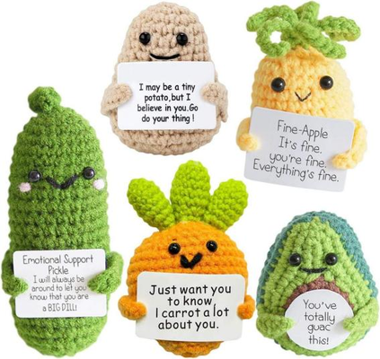 Un bon prix. Positive Crochet Cotton Doll DIY Emotional Support Toy, Yarn en ligne