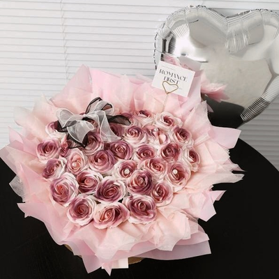 Un bon prix. Bouquet de fleurs de rose de savon artificiel fait à la main, Bouquet de cadeaux de roses parfumées romantiques pour la Saint-Valentin, la fête des mères et la décoration de mariage en ligne