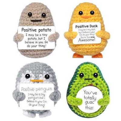 Un bon prix. CXHP coton à crochet positifs en peluche de pomme de terre 10 × 8 × 5 cm, jouet cadeau de soulagement du stress en ligne