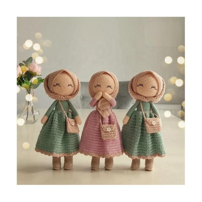 Un bon prix. Muslim Hijab Crochet Doll, 11-30cm 100% Cotton Amigurumi for Ramadan/Eid Gifts en ligne