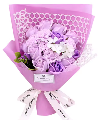 Un bon prix. Bouquet de fleur de savon d'hortensia de noix de cajou Bouquet de savon de rose Boîte cadeau en ligne