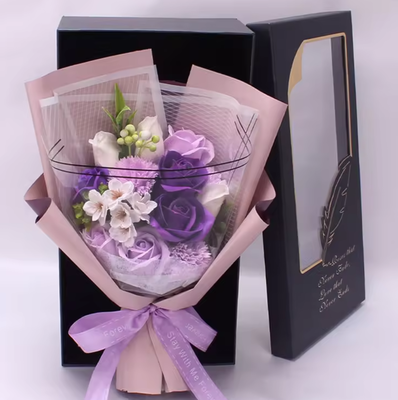 Un bon prix. Bouquet de fleurs de savon Rose, cadeau pour la fête des mères, coffret cadeau, nouveaux produits, cadeau de fleurs uniques en ligne