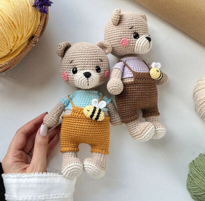 Un bon prix. Crochet fait à la main Amigurumi Bear Doll Baby Soft Teddy Animal Toy pour les enfants en ligne
