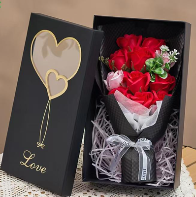 Un bon prix. 11 têtes rose artificielle bouquet de fleurs de savon bouquet de cadeau pour la fête des mères Saint-Valentin & cadeaux de Noël en ligne