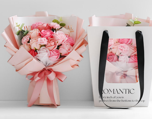 Un bon prix. Cadeau de fleurs artificielles avec parfum de rose Fabriqué à la main Pour toujours Bouquet de rose de savon Bouquet de rose de savon en ligne