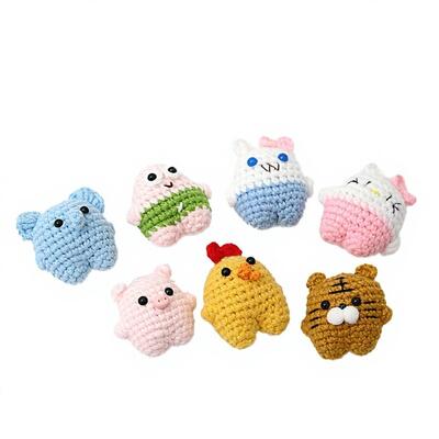 Un bon prix. Vente en gros Des tigres des animaux Des chats Soutien émotionnel Des poupées Amigurumi en crochet faites à la main Pour le bureau Décoration du bureau de la maison Cadeaux en ligne