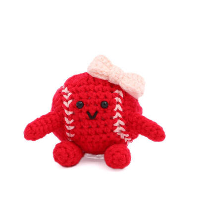 Un bon prix. Poupées Amigurumi au Crochet faites à la main, vente en gros, sport, Baseball, pour décoration, ornements, cadeaux de vacances, vente en gros en ligne