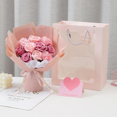Un bon prix. Bouquet de fleurs de savon parfumé personnalisable Bouquet festif pour la fête des mères en ligne