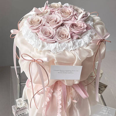 Un bon prix. Bouquet de fleurs de rose parfumé à 21 têtes Bouquet de fleurs de rose artisanale artificielle Bouquet cadeau rose pour la Saint-Valentin en ligne