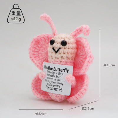 Un bon prix. Crochet papillon positif, jouet de poupée amusant et créatif, tricot, cadeaux d'anniversaire pour décoration de fête de noël, ornements en ligne