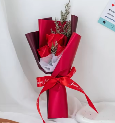 Un bon prix. Mariage Saint-Valentin Sabon cadeau fleur cadeau d'anniversaire fleur multi-rose naturelle comestible Bouquet de fleurs séchées en ligne